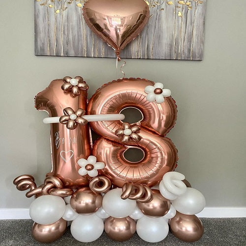 Party Balloon Rose Gold Helium Balloons Bouquet -45