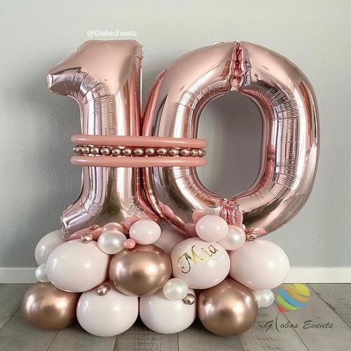 Party Balloon Rose Gold Helium Balloons Bouquet -50