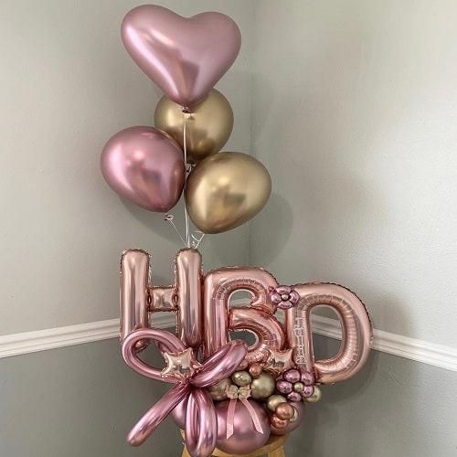 Party Balloon Rose Gold Helium Balloons Bouquet -52