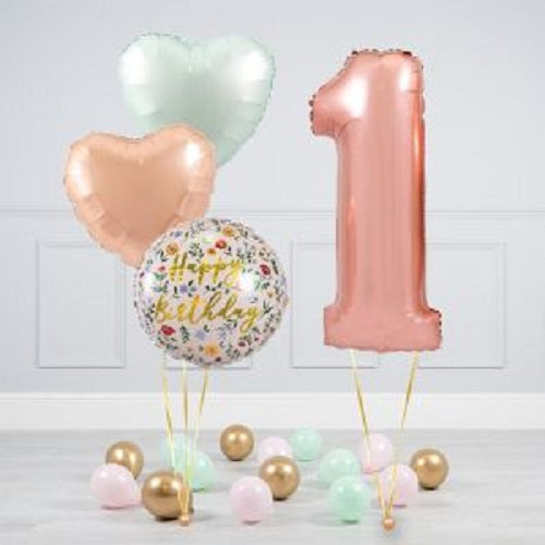 Party Balloon Rose Gold Helium Balloons Bouquet -7