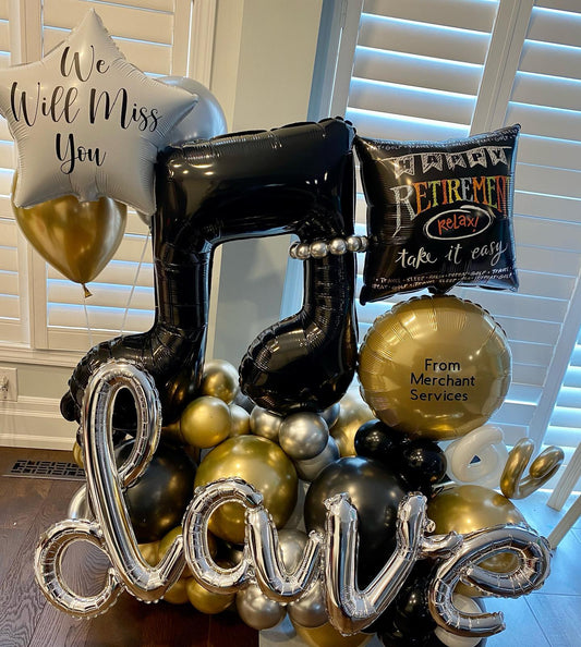 Retirement Theme Musical Note Balloon Bouquet