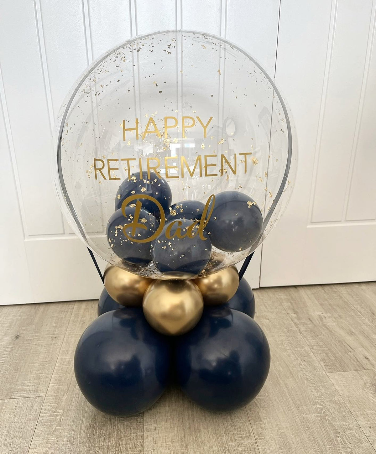 Retirement Theme Cluster Bubble Balloon Bouquet
