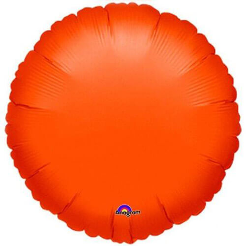 Party Balloon 18" Metallic Orange Circle Foil Balloon S15