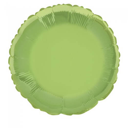 Party Balloon 18" Metallic Lime Green Round Foil Balloon S15