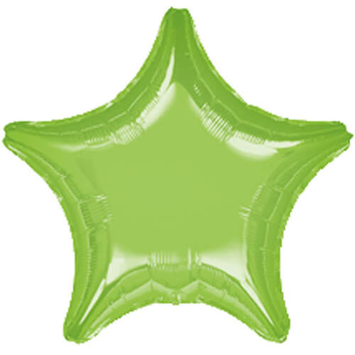 Party Balloon 18" Metallic Lime Green Star Foil Balloon S15