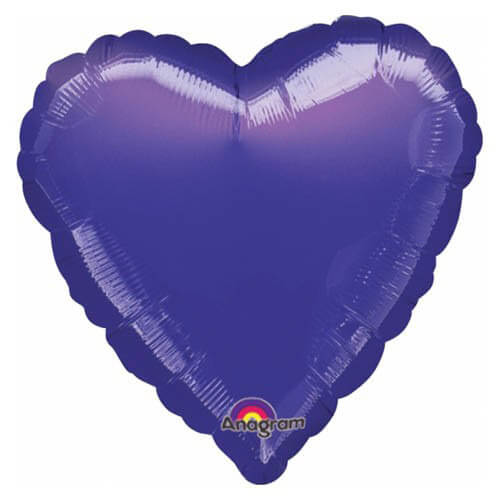 Party Balloon 18" Metallic Purple Heart Foil Balloon S15