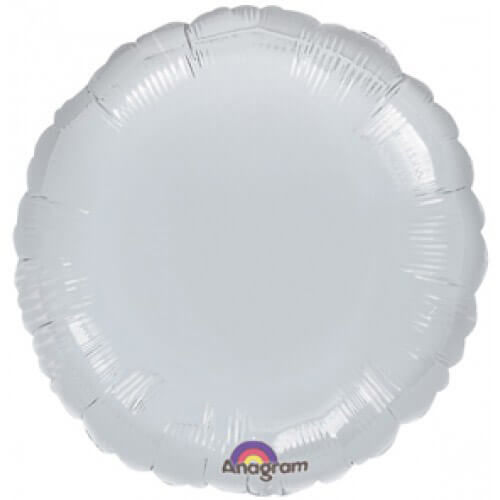 Party Balloon 18"Metallic Silver Circle Foil Balloon S15
