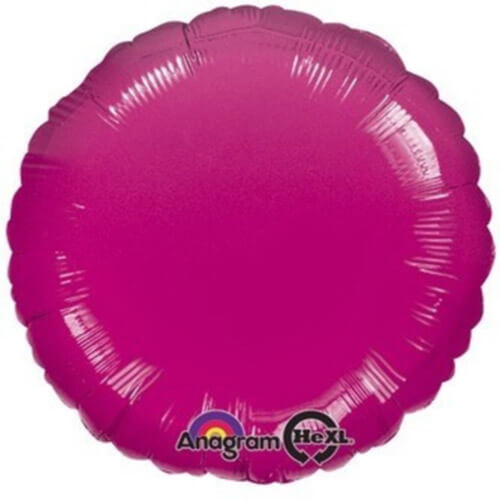 Party Balloon 18" Metallic Fuchsia Round Foil Balloon S15 