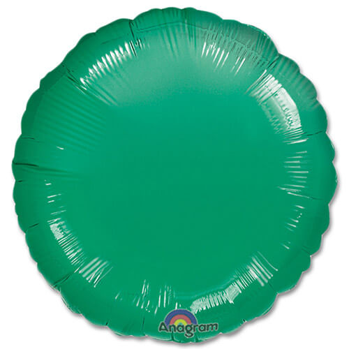 Party Balloon 18" Metallic Green Round Foil Balloon S15 