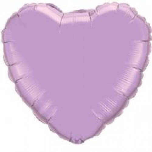 Party Balloon 18" Pearl Lavendar Heart Foil Balloon S15