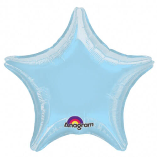 Party Balloon 18" Metallic Pale Blue Star Foil Balloon