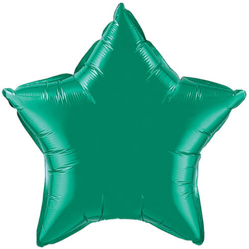 Party Balloon 19" Metallic Green Star Foil Balloon S15