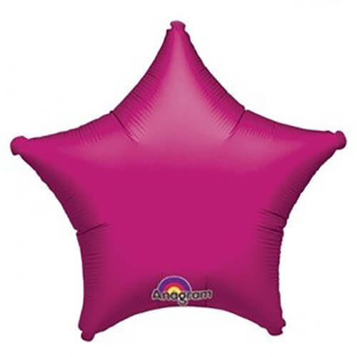 Party Balloon 19" Metallic Fuchsia Pink Star Foil Balloon S15 