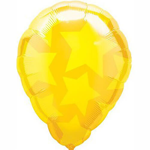 Party Balloon 18" Yellow Stars perfect Foil Balloon S30