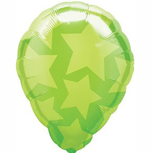 Party Balloon Green Stars perfect Foil Balloon 18" 