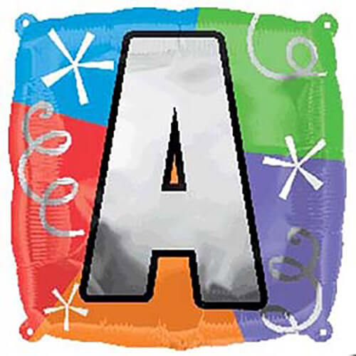 Party Balloon  Letter (A) Quad Foil Balloon 18"
