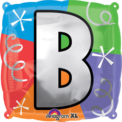Party Balloon  Letter (B) Quad Foil Balloon 18"