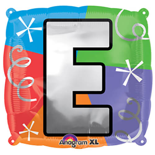 Party Balloon  Letter (E) Quad Foil Balloon 18"