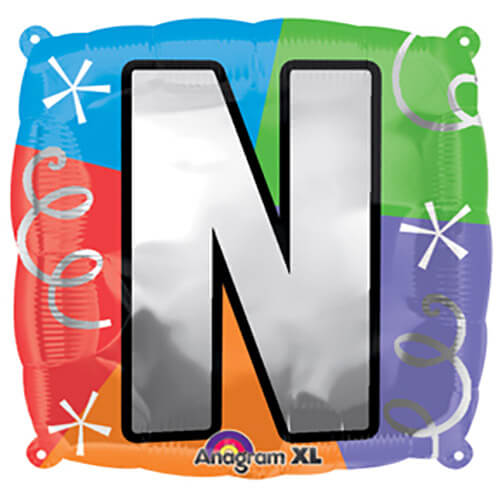 Party Balloon  Letter (N )Quad Foil Balloon 18"