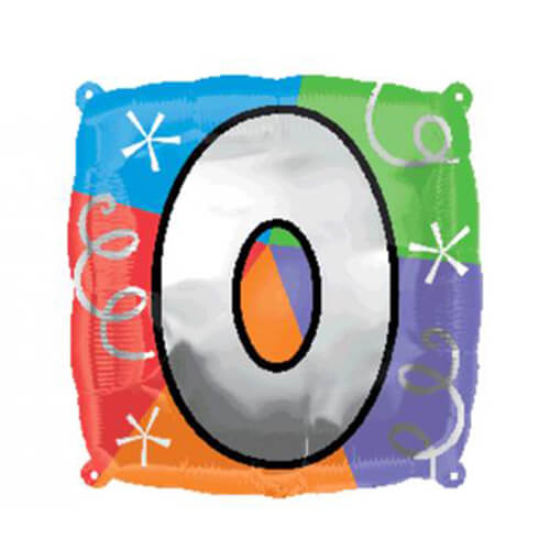 Party Balloon  Letter (O) Quad Foil Balloon 18"