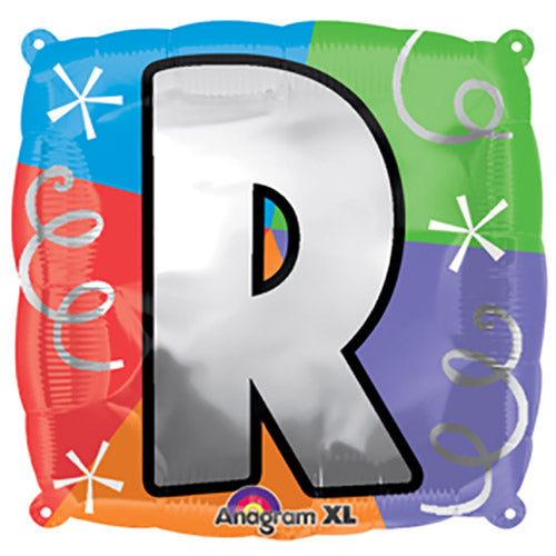 Party Balloon Letter (R )Quad Foil Balloon 18" 