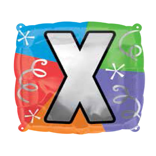 Party Balloon  Letter (X) Quad Foil Balloon S30