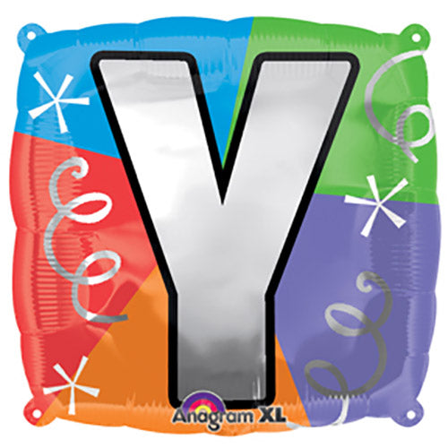 Party Balloon Letter (Y)Quad Foil Balloon 18"
