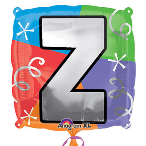 Party Balloon  Letter (Z) Quad Foil Balloon 18" 