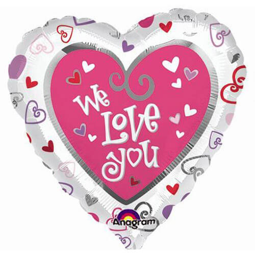 Party Balloon 18" We Love You Foil Balloon S40