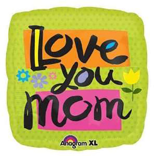 Party Balloon 18" Love You Mom Foil Balloon