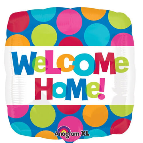 Party Balloon 18" Welcome Home Square Shape Foil Balloon S40