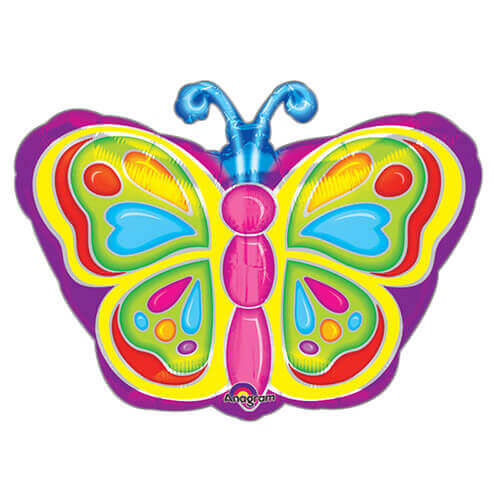 Party Balloon 18" Bright Butterfly Foil Balloon S50