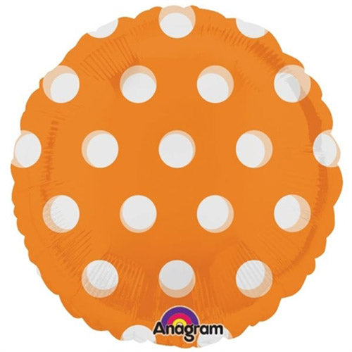 Party Balloon Dots orange Foil Balloon 18" 