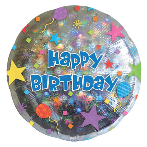 Party Balloon 18" Happy Birthday Confetti Foil Balloon S60
