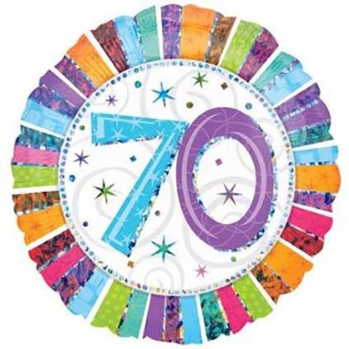 Party Balloon 18" Radiant 70th Birthday Foil Balloon