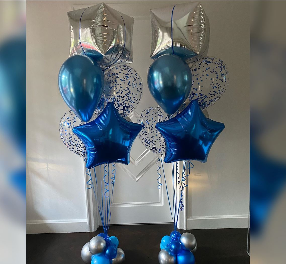 Star And Cubez Glitter Balloon Bouquet