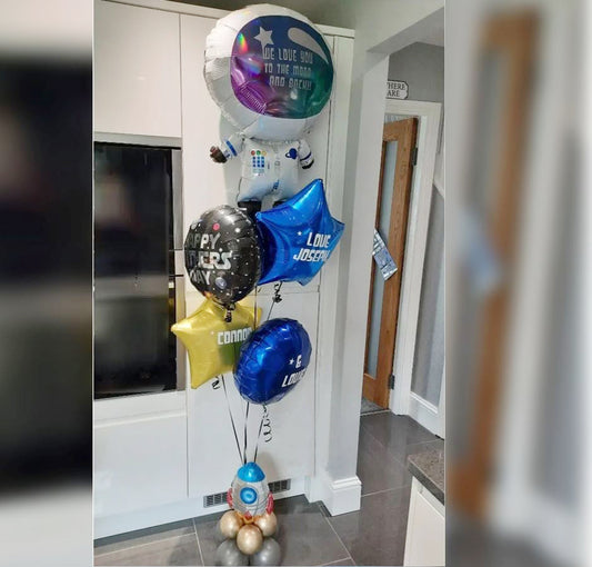 Astronaut Theme Birthday Balloon Bouquet
