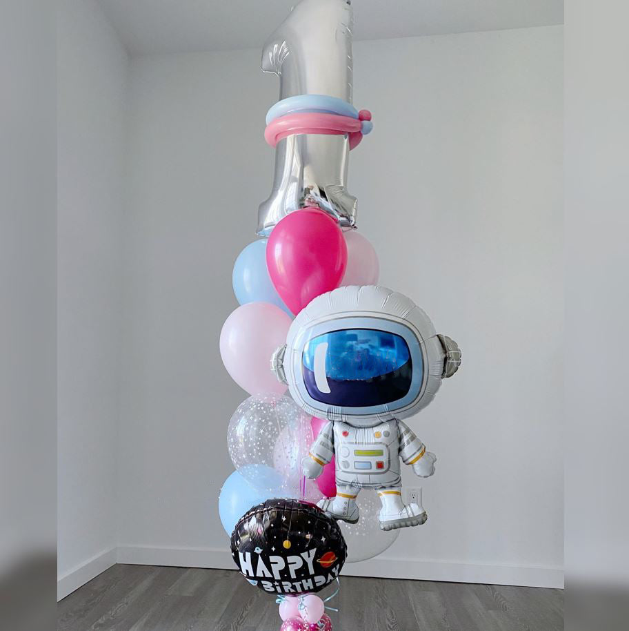 1st Astronaut Birthday Balloon Bouquet