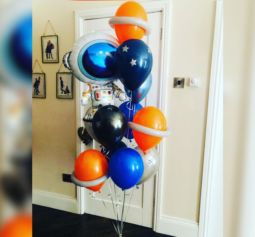 Astronaut Theme Latex Balloon Bunch