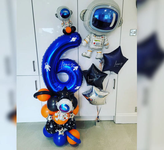6th Astronaut Birthday Balloon Bouquet