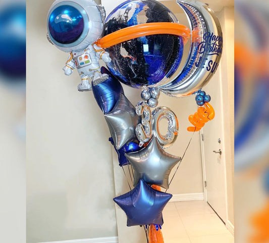 Planet Earth Astronaut Balloon Bouquet