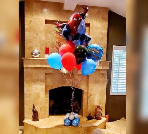 Spiderman Latex Balloon Bouquet