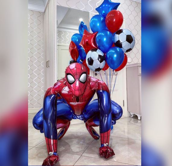 Spiderman Star Latex Balloon Bouquet