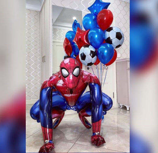 Spiderman Star Latex Balloon Bouquet