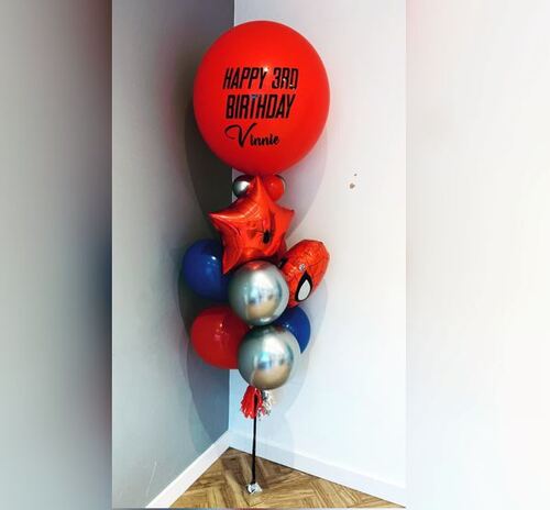 3rd Birthday Spiderman Balloon Bouquet