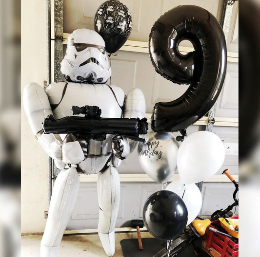 9th Birthday Strom Trooper Balloon Bouquet