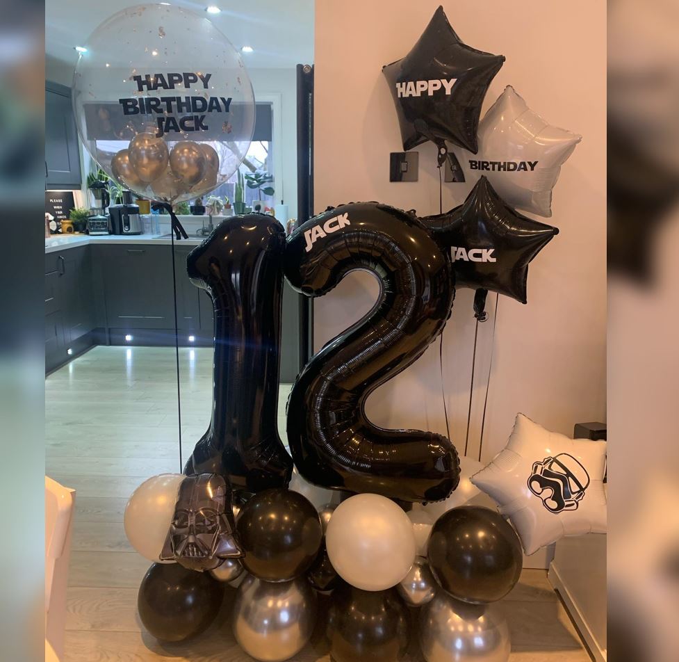 Star War 12th Number HBD Balloon Bouquet