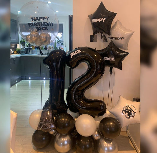 Star War 12th Number HBD Balloon Bouquet
