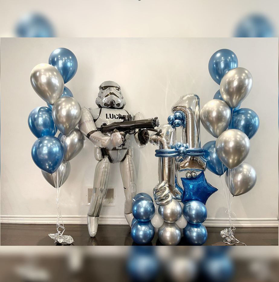 Star War Stroom Trooper 11th HBD Balloon Bouquet