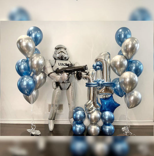 Star War Stroom Trooper 11th HBD Balloon Bouquet